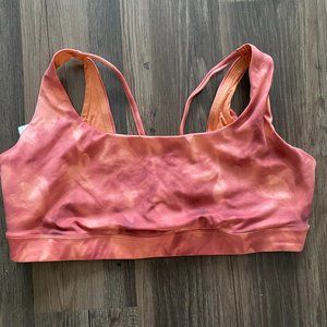 Athleta Exhale Sports Bra, Size 1X, Coral/Orange